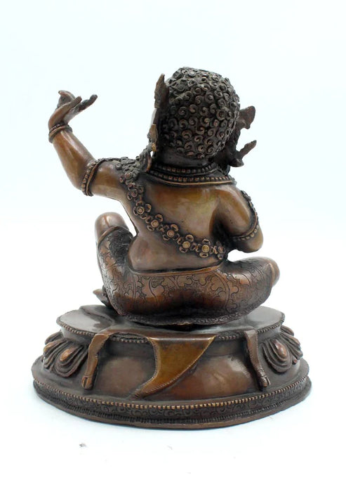 6-Inch Copper Kubera Jambhala Statue - God of Wealth and Prosperity - 2