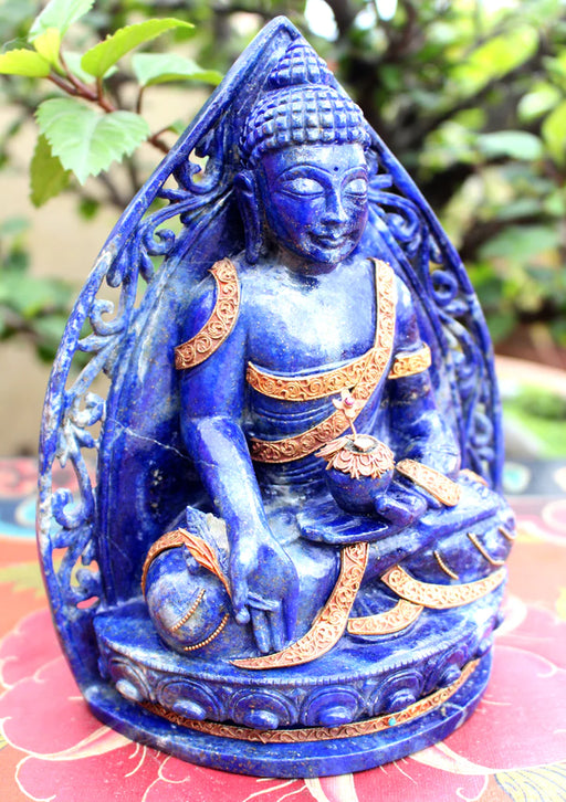 7 Inch Lapis Lazuli Healing Medicine Buddha Statue - 4