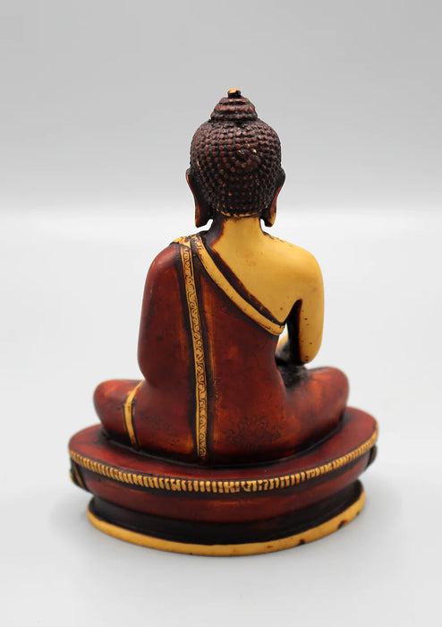 Resin Shakyamuni Buddha Statue 5.6 Inch - Handcrafted in Nepal - 3