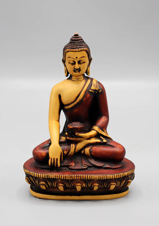 Resin Shakyamuni Buddha Statue 5.6 Inch - Handcrafted in Nepal - 6