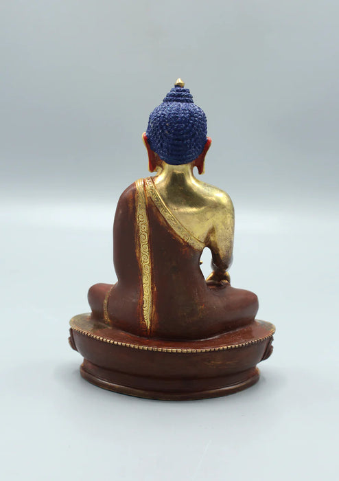 5.5-Inch Partly Gold Plated Amitabha Buddha Statue - 2