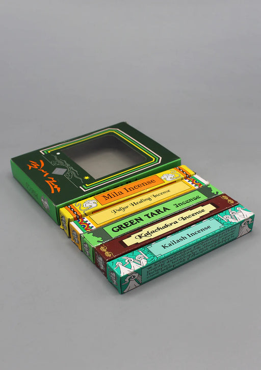 Green Tara Tibetan Incense Gift Pack - Hand-Prepared, Genuine Scents for Puja and Air Freshening - 4