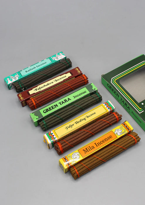 Green Tara Tibetan Incense Gift Pack - Hand-Prepared, Genuine Scents for Puja and Air Freshening - 1