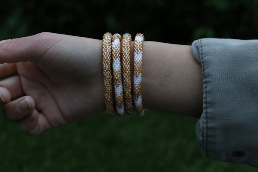 Golden Yellow Handmade Nepal bracelet Set of 4 - 2