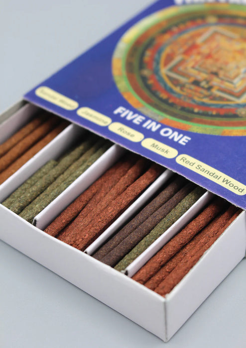 Mandala Tibetan Incense Pack - Five in One Fragrance Set - 1
