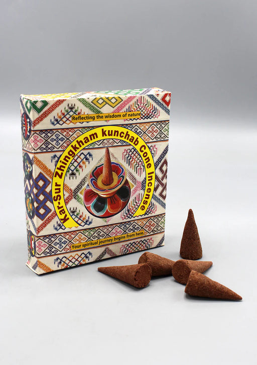 Bhutanese Kar-Sur Zhingkham Kunchab Cone Incense - Sacred Buddhist Offering - 2