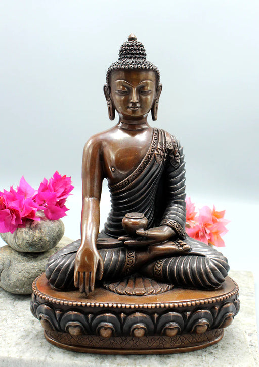 8-Inch Handmade Copper Shakyamuni Buddha Statue - 5