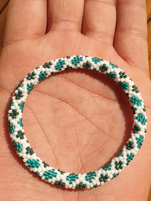 BeadsJoy Turquoise Blue Diamond Bracelet
