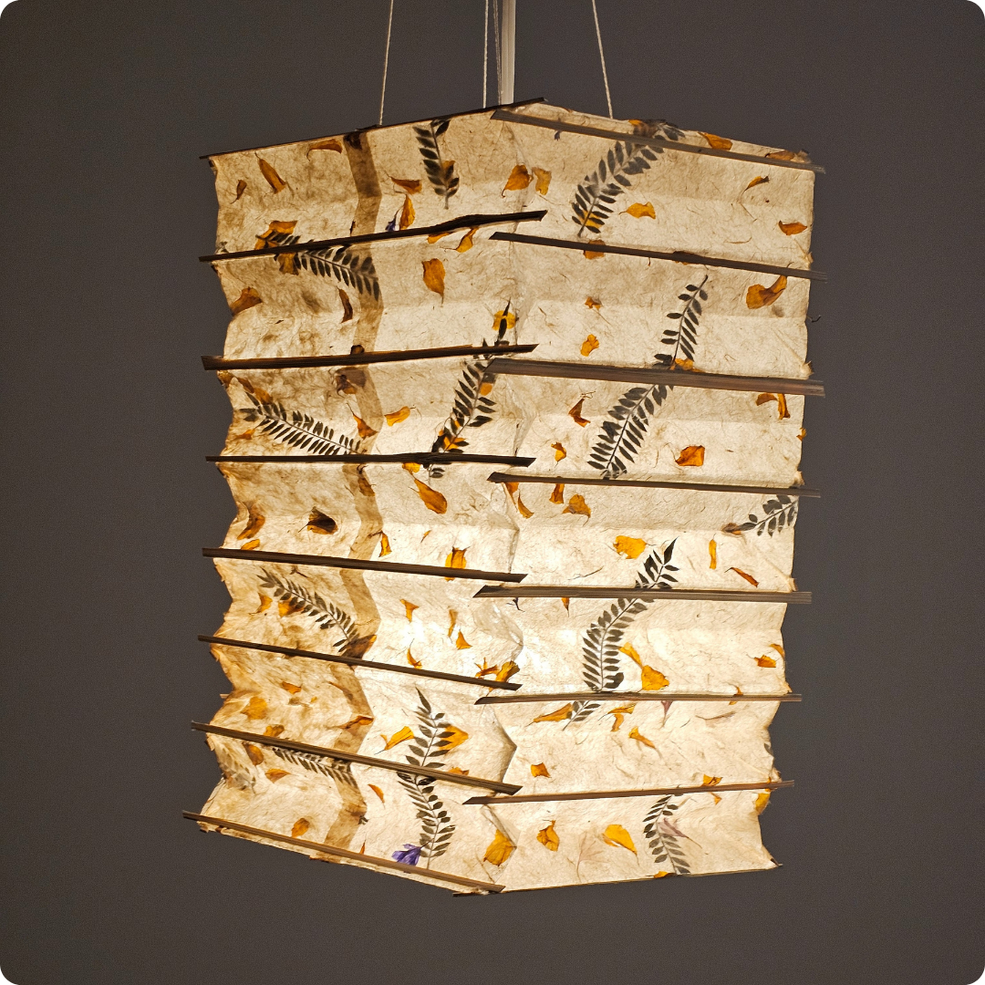 Square Lokta Paper Lampshades: Every Design in the Collection