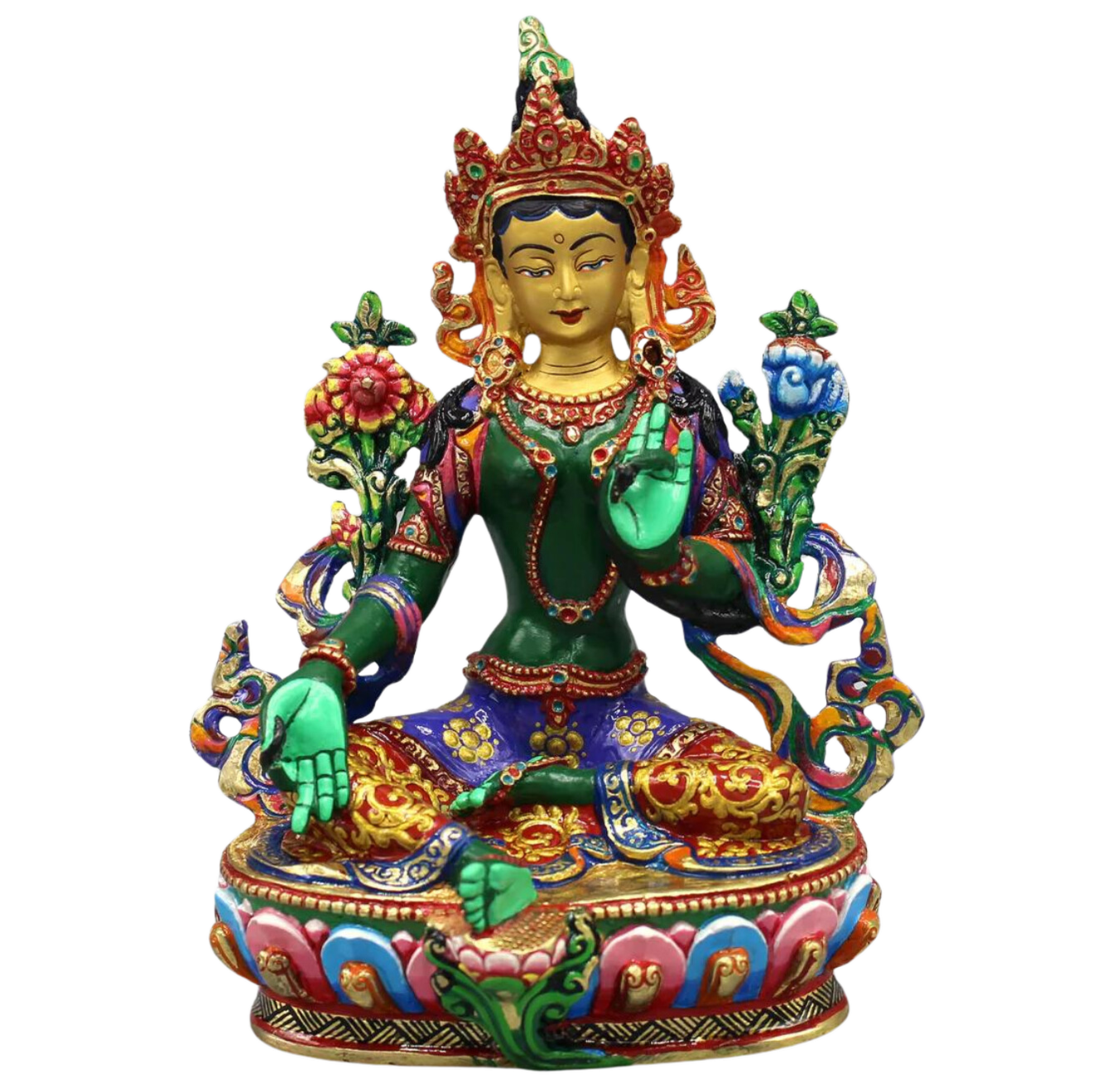 green-tara-metal-statue