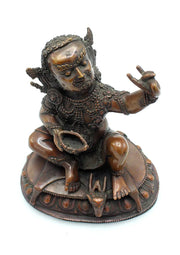 6-Inch Copper Kubera Jambhala Statue - God of Wealth and Prosperity - 5