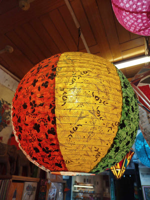 21" Paper Lampshade – Handmade Sustainable Hanging Light Shade – Eco-Friendly  -Fair Trade Lokta Paper