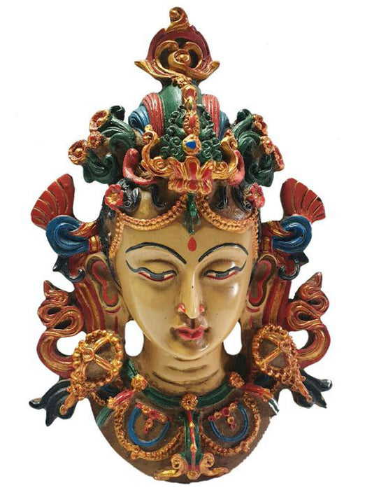 White Tara Resin Statue, Wall hanging,  20x14cm