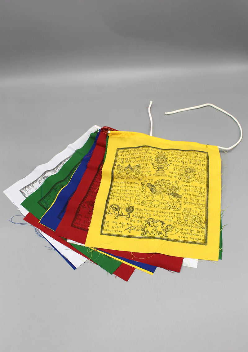 Tibetan Windhorse Prayer Flags – Traditional Buddhist Decor