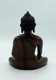 6.8 Inch Copper Oxidized Shakyamuni Buddha Statue - Handcrafted Nepal Meditation Art - 2