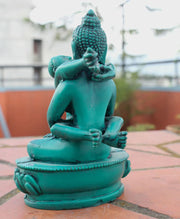 5-Inch Green Buddha Shakti Yab Yum Resin Statue