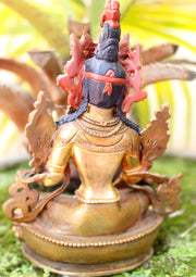 6 Inch Gold Plated Green Tara Statue - Handcrafted Nepalese Masterpiece - 2