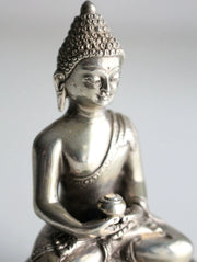 925 Silver Sterling Amitabha Buddha Statue - 8.5cm Tall - 5