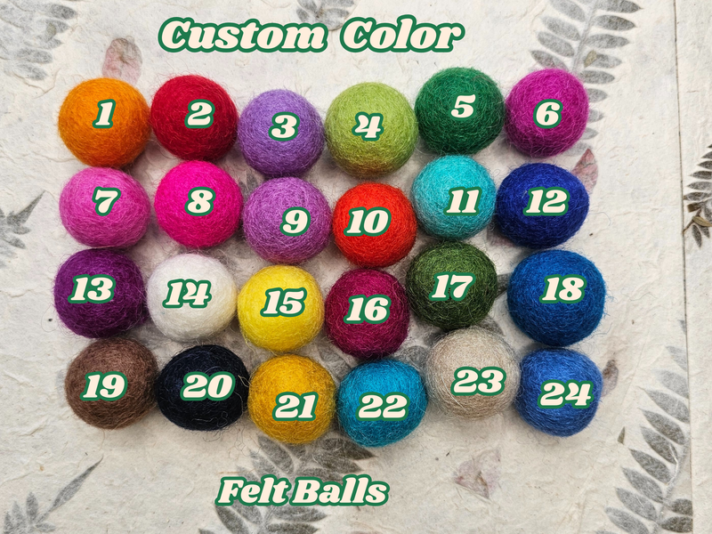 Handmade Wool Felt Balls Set – 20 Assorted 3cm Felt Craft Balls