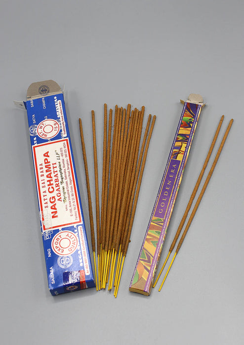 Satya Sai Baba Nag Champa Incense Sticks - Set of 12 Packs, 15g Each