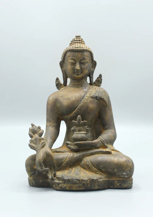 8.5-Inch Healing Medicine Buddha Bronze Statue