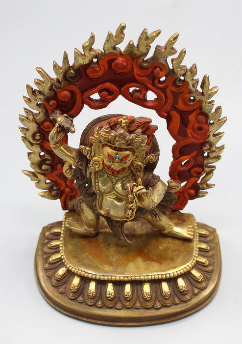 8 Inch Vajrapani Statue - Partly Gold Plated, Skillful Means Buddha