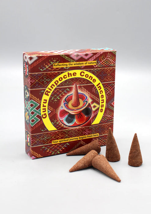 Bhutanese Guru Rinpoche Cone Incense - Hand Rolled with 108 Medicinal Ingredients