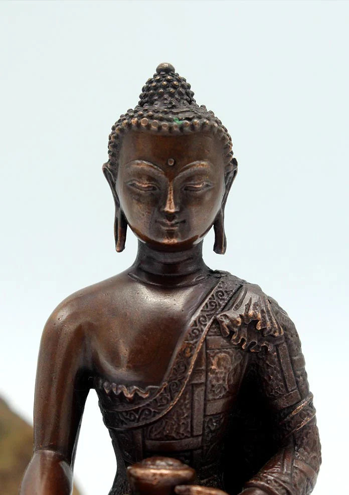 4 Inch Copper Shakyamuni Buddha Statue - Finely Carved Meditation Pose