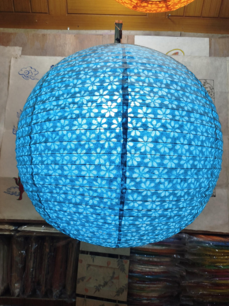 21" Paper Lampshade – Handmade Sustainable Hanging Light Shade – Eco-Friendly  -Fair Trade Lokta Paper