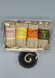 Nepali Rope Incense Gift Set with Clay Burner - 1