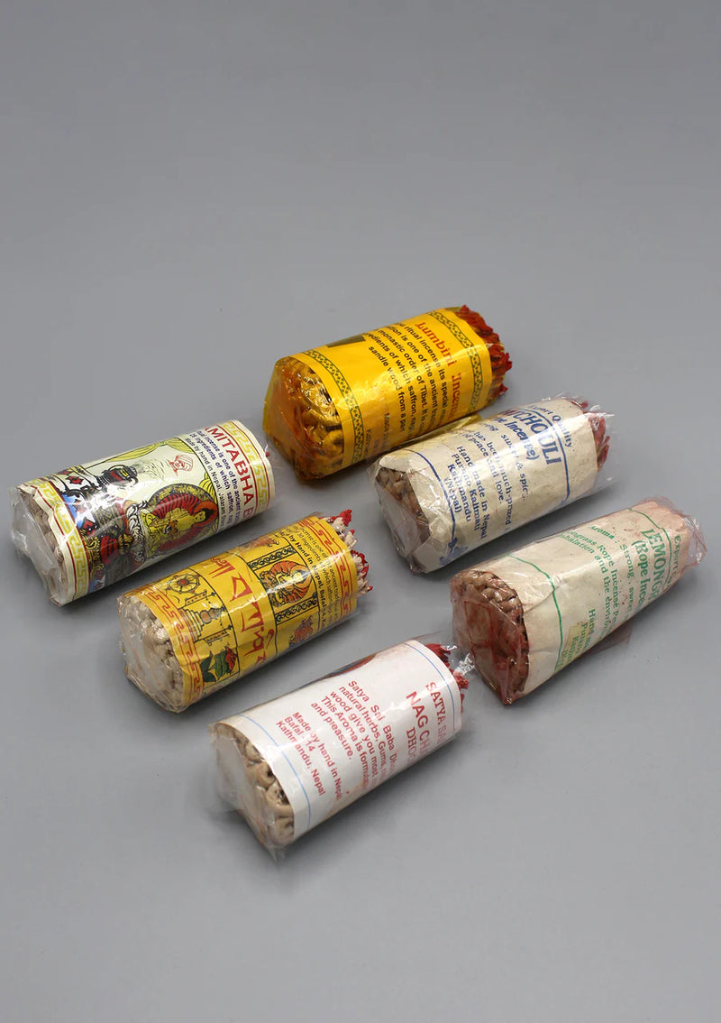 Handmade Nepalese Rope Incense Set - Fragrance Collection (Set of 6) - 1