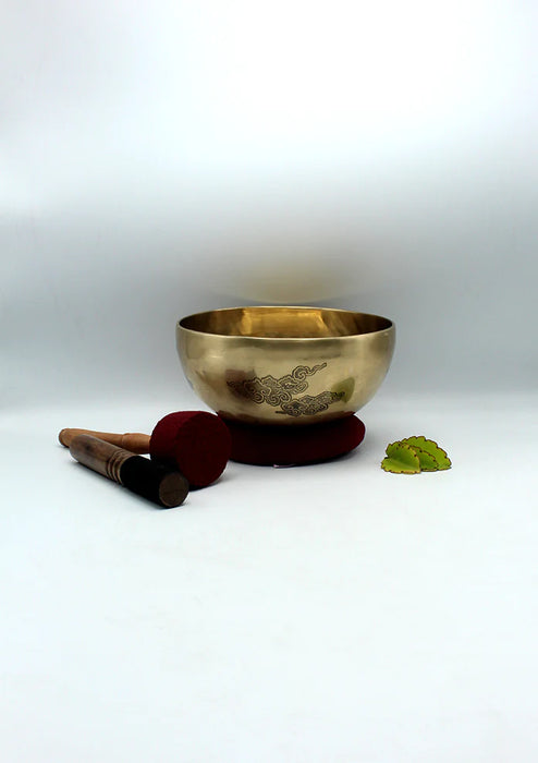 Tibetan Sky Etched Singing Bowl - Melodic & Therapeutic Instrument