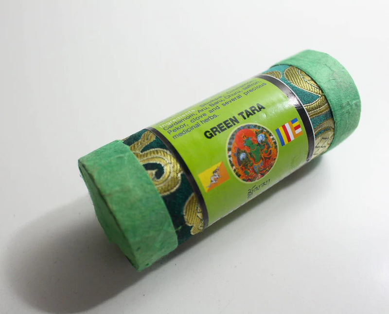 Traditional Tibetan Green Tara Incense - Fulfill Wishes, Wealth, Health, and Happiness - 1