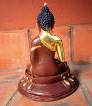 Amitabh Buddha Gold-Plated Copper Statue - Mastercrafted Meditation Art - 1