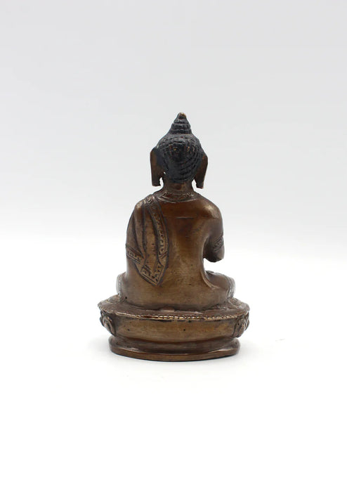 3-Inch Copper Oxidized Amoghsiddhi Buddha Statue