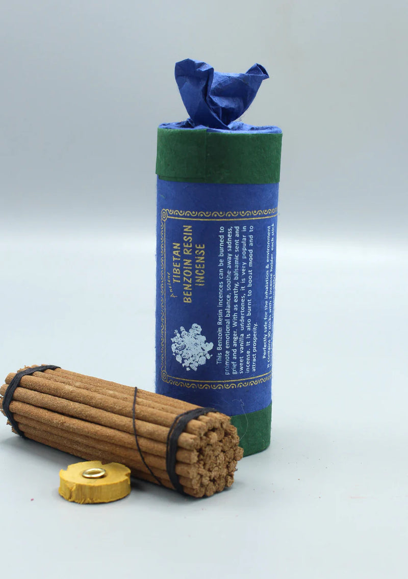 Tibetan Benzoin Incense - Handmade Herbal Resin for Emotional Balance and Prosperity - 1