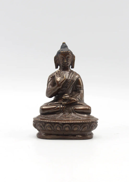 3-Inch Copper Oxidized Amoghsiddhi Buddha Statue