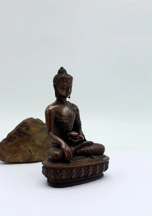 4 Inch Copper Shakyamuni Buddha Statue - Finely Carved Meditation Pose