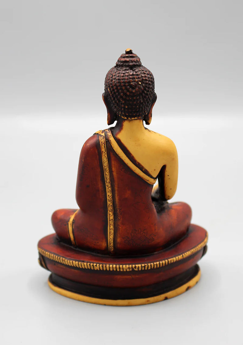 Resin Shakyamuni Buddha Statue 5.6 Inch - Handcrafted in Nepal - 3