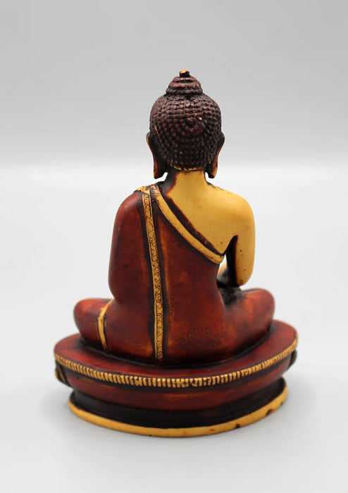 Resin Shakyamuni Buddha Statue 5.6 Inch - Handcrafted in Nepal