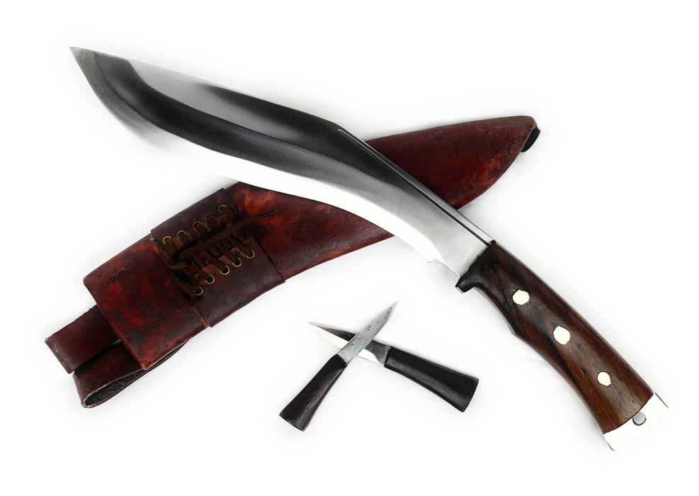 Nepalese Ethnic British Gurkha Service No.1 Kukri, Hand Forged Khukuri, 2 Chira Khukuri