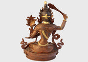 8-Inch Gold-Plated Manjushri Statue - Unique Copper Sculpture - 1