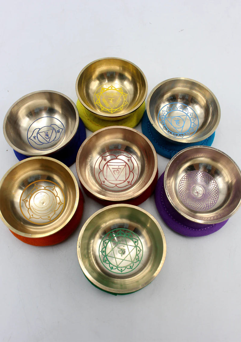7 Chakra Energy Meditation Mini Singing Bowl Set - 1