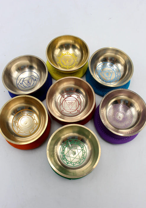 7 Chakra Energy Meditation Mini Singing Bowl Set