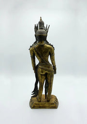 20-Inch Padmapani Bodhisattva Lokeshvara Statue - Newari Style Art