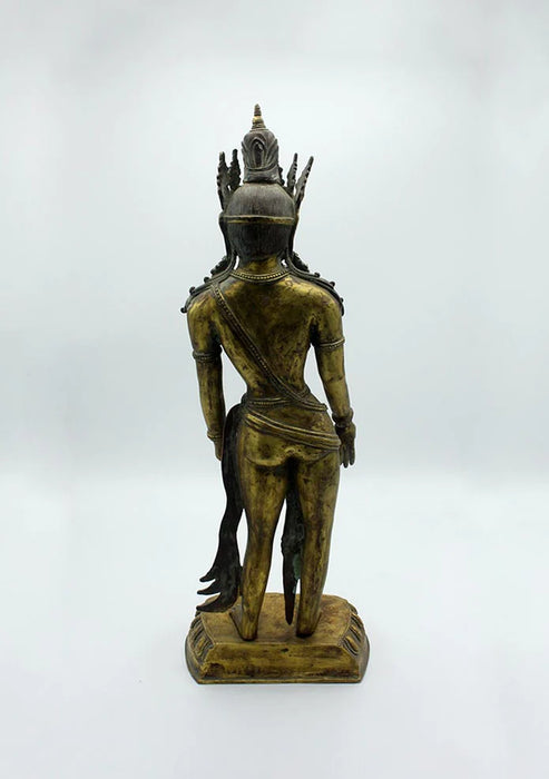 20-Inch Padmapani Bodhisattva Lokeshvara Statue - Newari Style Art