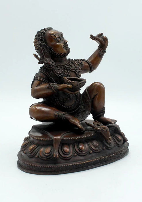 6-Inch Copper Kubera Jambhala Statue - God of Wealth and Prosperity