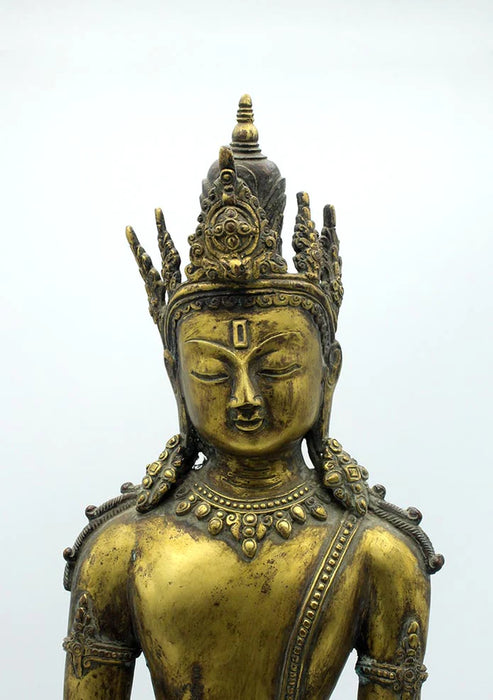 20-Inch Padmapani Bodhisattva Lokeshvara Statue - Newari Style Art