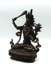 9" Manjushree God of Wisdom Copper Statue - Buddhist Art - 4