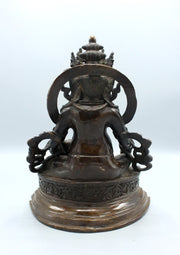 9-Inch Copper Kubera Jambahala Statue - God of Wealth and Prosperity - 2